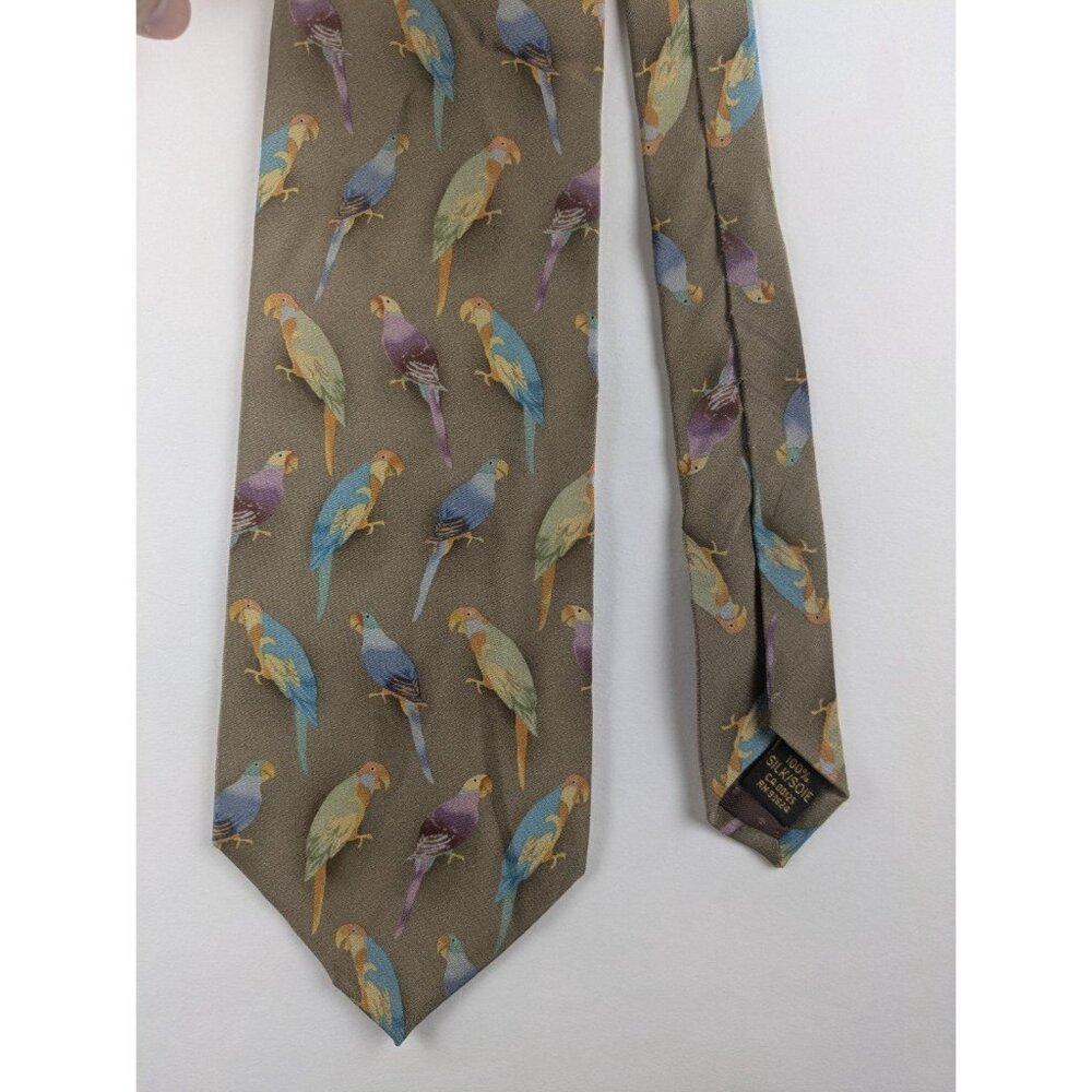 Pelican Bay Parrot 100% Silk Tie